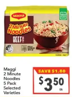 Supa Valu Maggi 2 Minute Noodles Selected Varieties offer