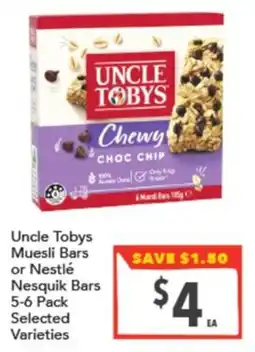 Supa Valu Uncle Tobys Muesli Bars offer