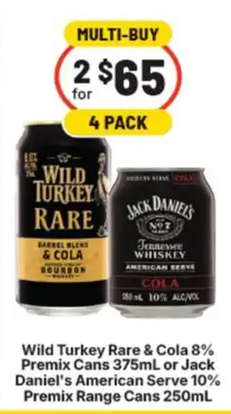 Supa Valu Wild Turkey Rare & Cola offer