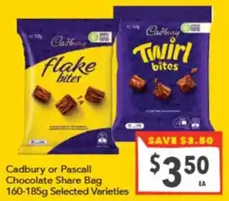 Supa Valu Cadbury Chocolate Share Bag offer