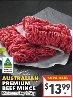 Supa Valu Australian Premium Beef Mince offer
