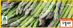 Supa Valu Australian Asparagus Bunch offer