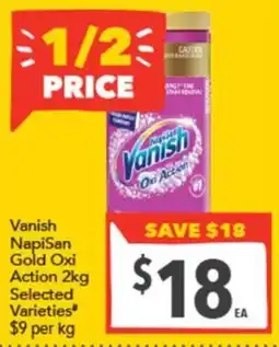 Supa Valu Vanish NapiSan Gold Oxi Action offer
