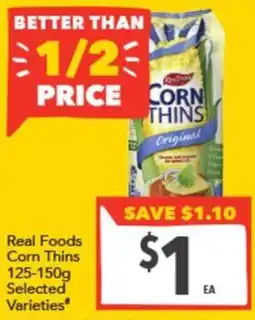 Supa Valu Real Foods Corn Thins offer