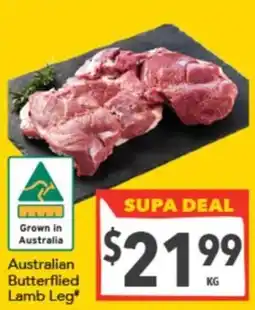Supa Valu Australian Butterflyed Lamb Leg offer