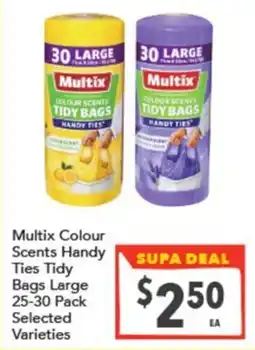 Supa Valu Multix Colour Scents Handy Ties Tidy Bags offer