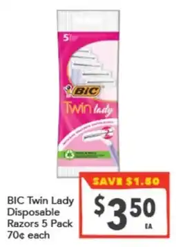Supa Valu BIC Twin Lady Disposable Razors offer