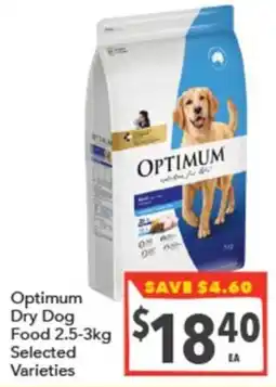 Supa Valu Optimum Dry Dog Food Selected Varieties offer