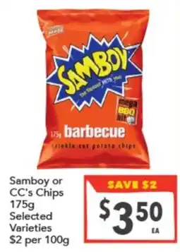 Supa Valu Samboy barbecue chips offer