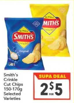 Supa Valu Smith's Crinkle Cut Chips offer