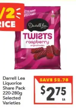 Supa Valu Darrell Lea Liquorice Share Pack offer