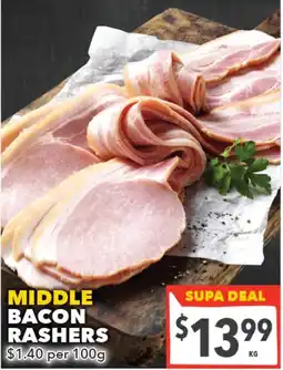 Supa Valu Middle Bacon Rashers offer