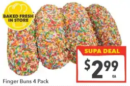 Supa Valu Finger Buns 4 Pack offer