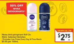 Supa Valu Nivea Anti-perspirant Roll On offer