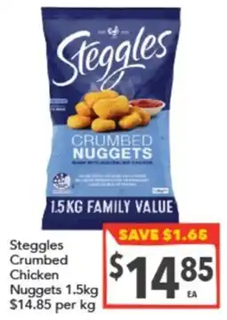 Supa Valu Steggles Crumbed Chicken Nuggets offer