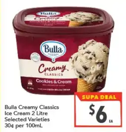 Supa Valu Bulla Creamy Classics Ice Cream offer