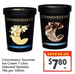 Supa Valu Connoisseur Gourmet Ice Cream offer