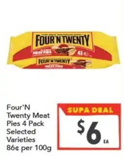 Supa Valu Four'N Twenty Meat Pies offer