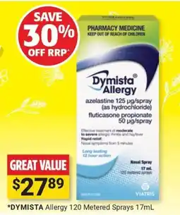 Cincotta Chemist Dymista Allergy offer