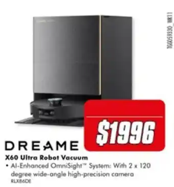 The Good Guys DREAME X60 Ultra Robot Vacuum offer
