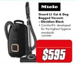 The Good Guys Miele Guard L1 Cat & Dog Bagged Vacuum - Obsidian Black offer