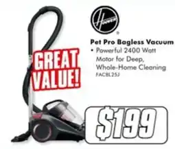 The Good Guys Hoover Pet Pro Bagless Vacuum offer