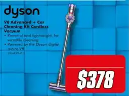 The Good Guys Dyson V8 Advanced + Car Cleaning Kit Cordless Vacuum offer