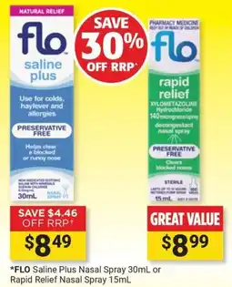 Cincotta Chemist flo Saline Plus Nasal Spray offer