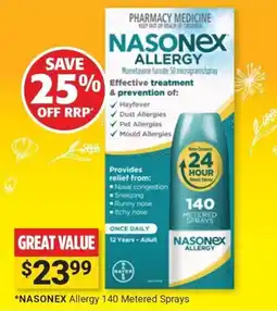 Cincotta Chemist Nasonex Allergy offer