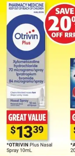 Cincotta Chemist Otrivin Plus Nasal Spray offer