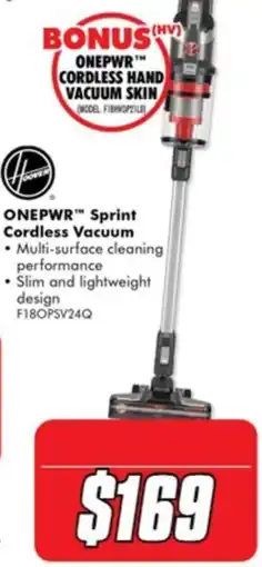 The Good Guys Hoover ONEPWR Sprint Cordless Vacuum offer