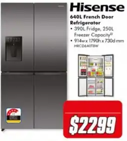 The Good Guys Hisense 640L French Door Refrigerator offer
