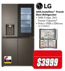 The Good Guys LG 642L InstaView French Door Refrigerator offer