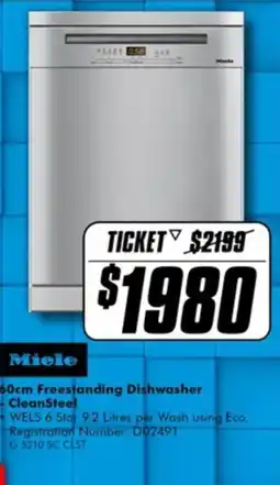 The Good Guys Miele 60cm Freestanding Dishwasher offer