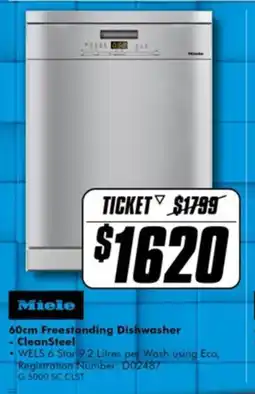 The Good Guys Miele 60cm Freestanding Dishwasher offer