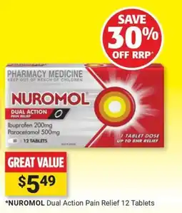 Cincotta Chemist Nuromol Dual Action Pain Relief offer