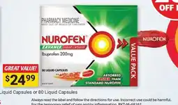 Cincotta Chemist Nurofen Zavance Liquid Capsules offer