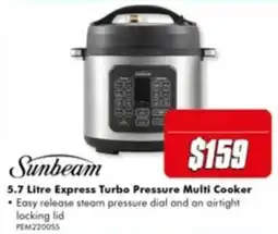 The Good Guys Sunbeam 5.7 Litre Express Turbo Pressure Multi Cooker offer