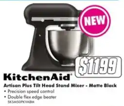 The Good Guys KitchenAid Artisan Plus Tilt Head Stand Mixer - Matte Black offer