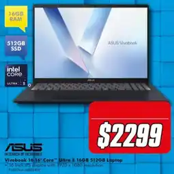 The Good Guys ASUS Vivobook 16 16" Core™ Ultra 5 16GB 512GB Laptop offer