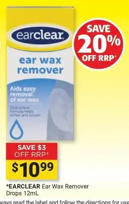 Cincotta Chemist earclear ear wax remover offer