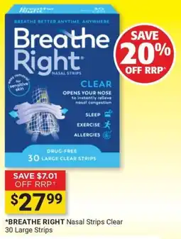 Cincotta Chemist Breathe Right Nasal Strips Clear offer