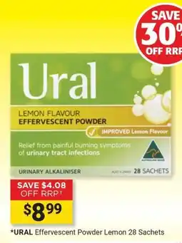 Cincotta Chemist Ural Effervescent Powder Lemon offer