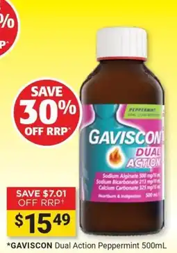 Cincotta Chemist Gaviscon Dual Action Peppermint offer
