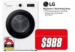 The Good Guys LG 8kg Series 1 Heat Pump Dryer offer