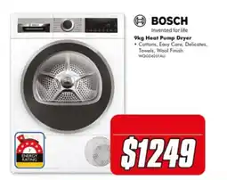 The Good Guys Bosch 9kg Heat Pump Dryer offer