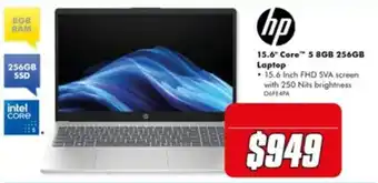 The Good Guys hp 15.6" Core 5 8GB 256GB Laptop offer