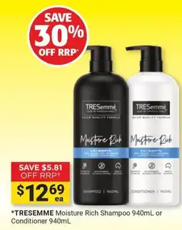 Cincotta Chemist TRESemmé Moisture Rich Shampoo or Conditioner offer