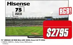 The Good Guys Hisense 75 inch TV offer