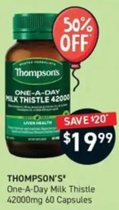 Chemist King Thompson's One-A-Day Milk Thistle offer